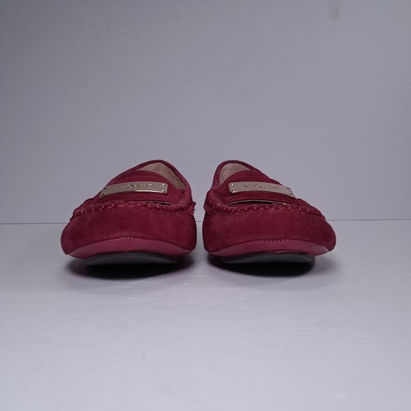Vionic 456 Sydney Loafers Women 7 Dark Red Suede Leather Slip On Moc TVW4105 - Picture 8 of 14